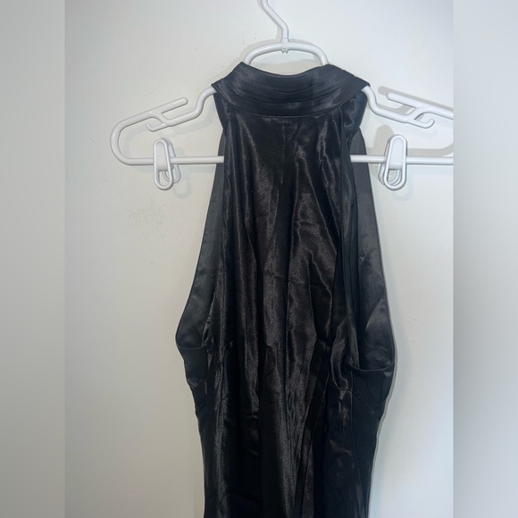 MESHKI new Claire Satin Drape Back Maxi Dress XL - Picture 8 of 15